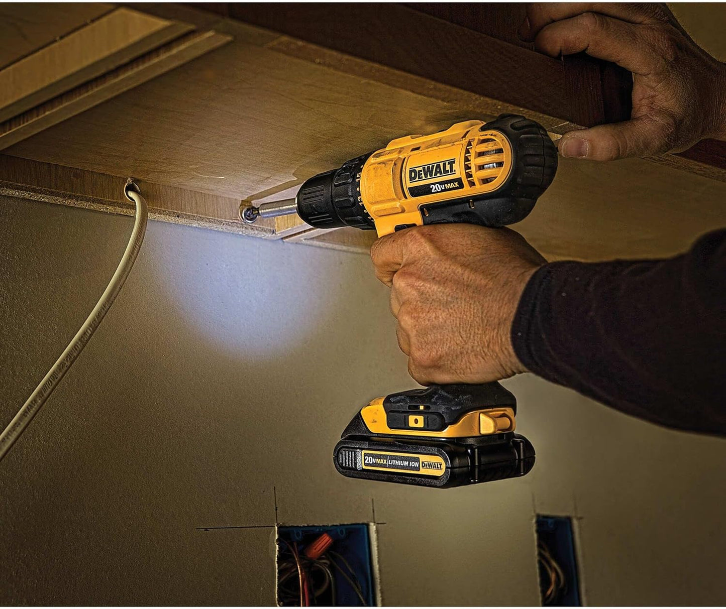 DeWalt 20V Max Cordless Drill/Driver Kit, Includes 2 Batteries and Charger (DCD771C2)