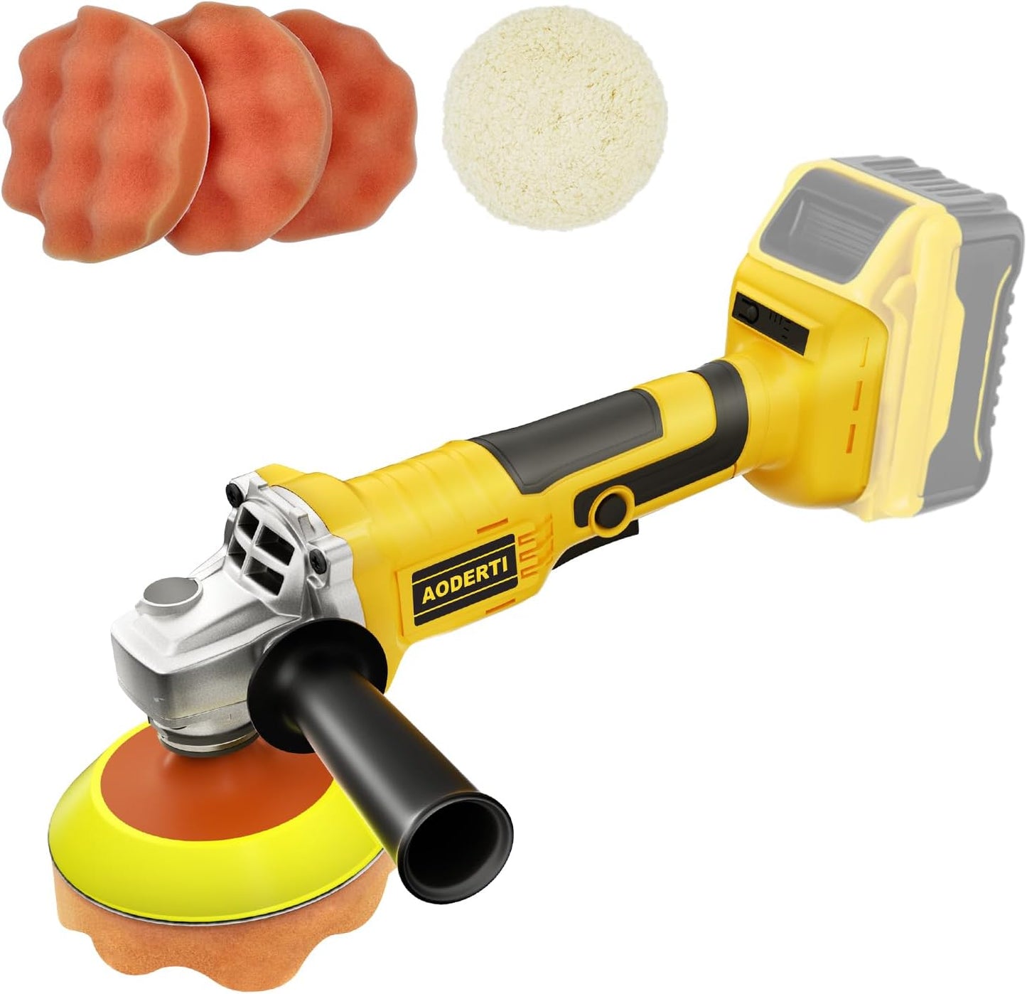 Cordless Buffer Polisher Compatible with DEWALT 20V Max Battery 5000-10000RPM Variable Speed Brushless Motor Car Buffer Lightweight Rotary Polisher for Boat Car Polishing and Waxing (Tool Only)