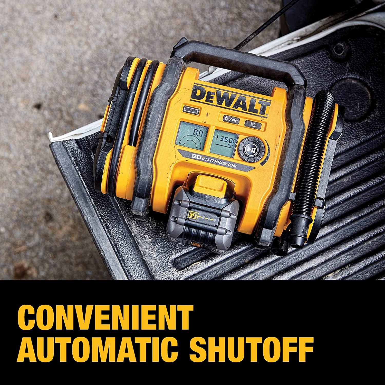 DeWalt 20V MAX Tire Inflator Compact and Portable Automatic Shut Off LED Light Bare Tool Only (DCC020IB)