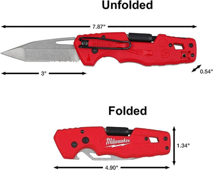 FASTBACK Folding Utility Knife W/Blade Multifunctionality, Red-Black