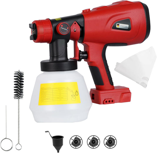 Cordless Paint Sprayer for Milwaukee M18 18V Batteries,Hvlp Electric Tool Spray Paint Gun for Home Interior and Exterior, Battery Not Included (Tool Only)