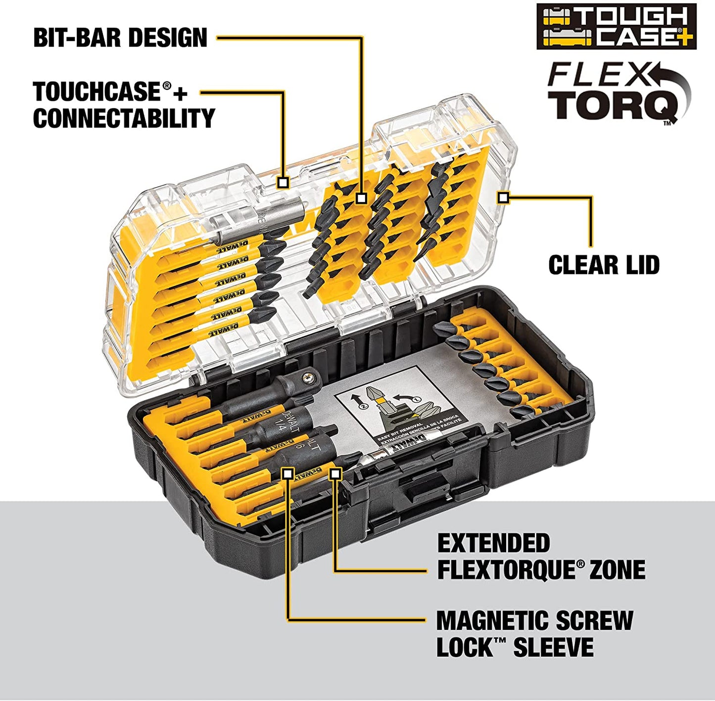 DeWalt Screwdriver Bit Set Impact Ready Flextorque 40-Piece (DWA2T40IR)