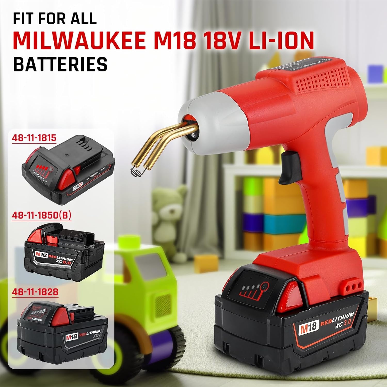 Cordless Plastic Welder for Milwaukee M18 18V Battery,  80W Plastic Welding, Hot Stapler, Hot Stapler Kit, Plastic Welder Gun, Welding Systems, Car Bumper Repiar Kit(Tool Only)