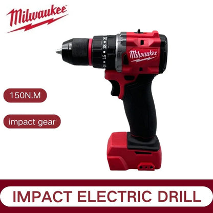 Milwaukee 18V Brushless Electric Drill 150N.Mcordless Impact Drill of Decoration Team Uses 18V Milwaukee Battery Power Tool