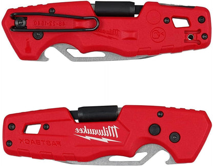 FASTBACK Folding Utility Knife W/Blade Multifunctionality, Red-Black