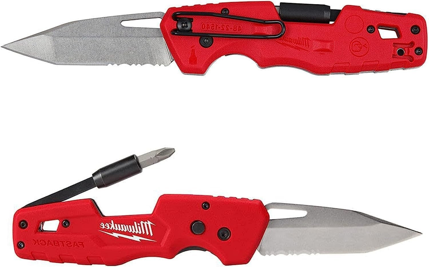 FASTBACK Folding Utility Knife W/Blade Multifunctionality, Red-Black