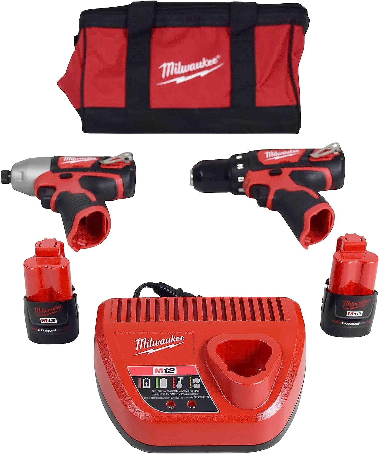 Milwaukee M12 Drill/Impact Combo Kit -  2494-22