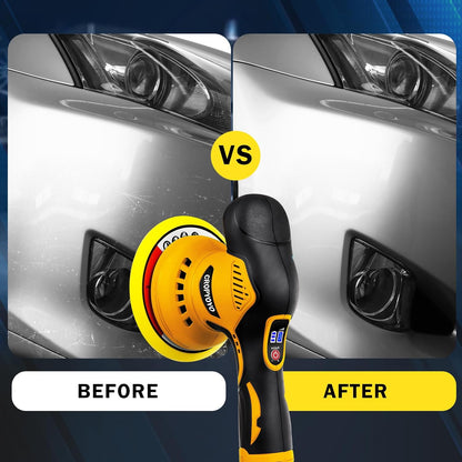 Cordless Car Buffer Polisher Compatible for Dewalt 20V Battery Polishers and Buffers with 6 Variable Speed up to 5500RPM Car Buffer Polisher for Car Detailing/Polishing/Waxing(Battery Not Included)